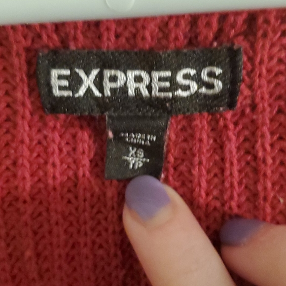 Express brand wide body burgandy sweater - Picture 2 of 4